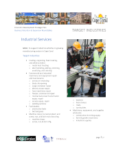 Target Industry: Industrial Services sheet